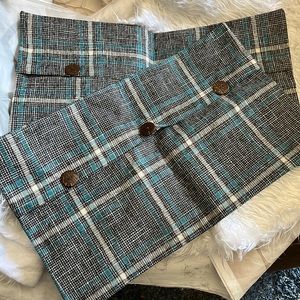 MIULEE pillow cases black and teal new